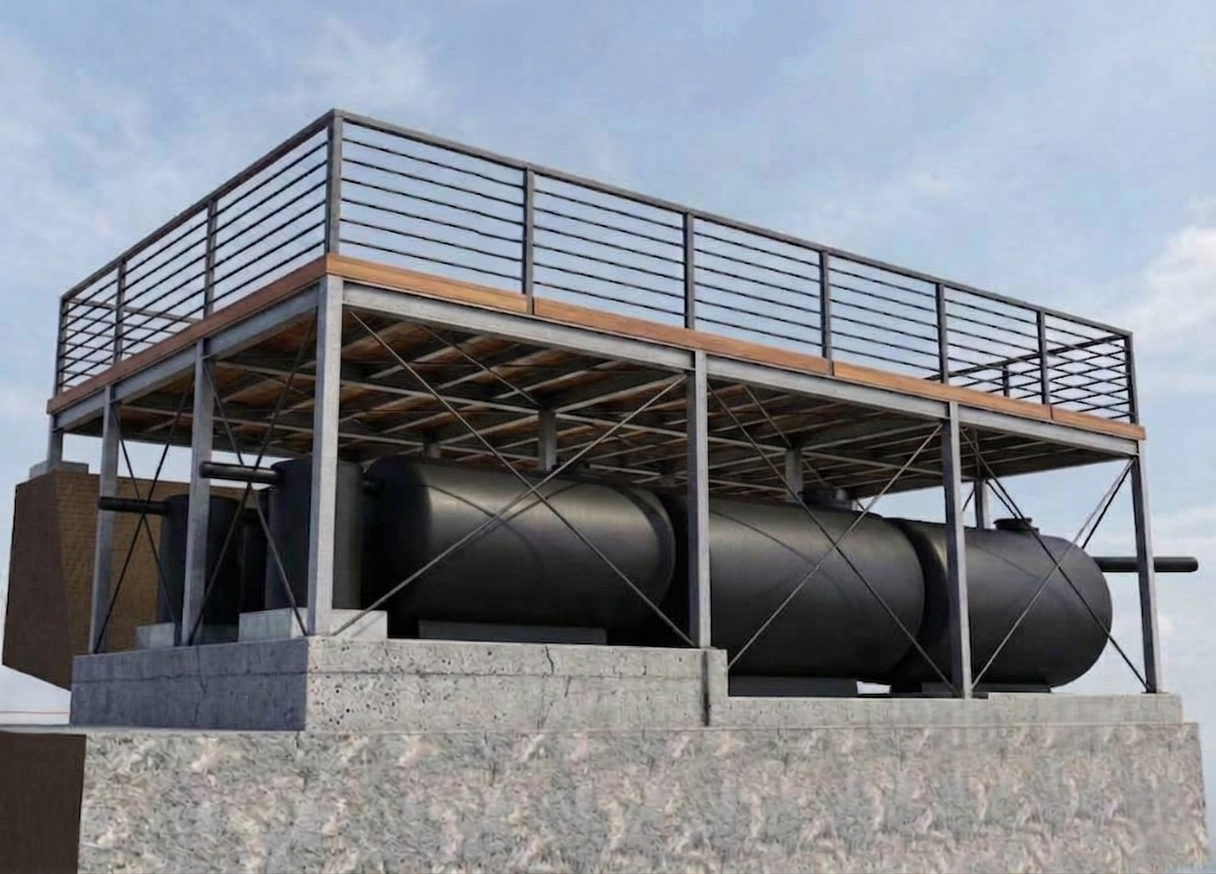 Proyecto de deck y planta de tratamiento, proyecto en Villa Carlos Paz