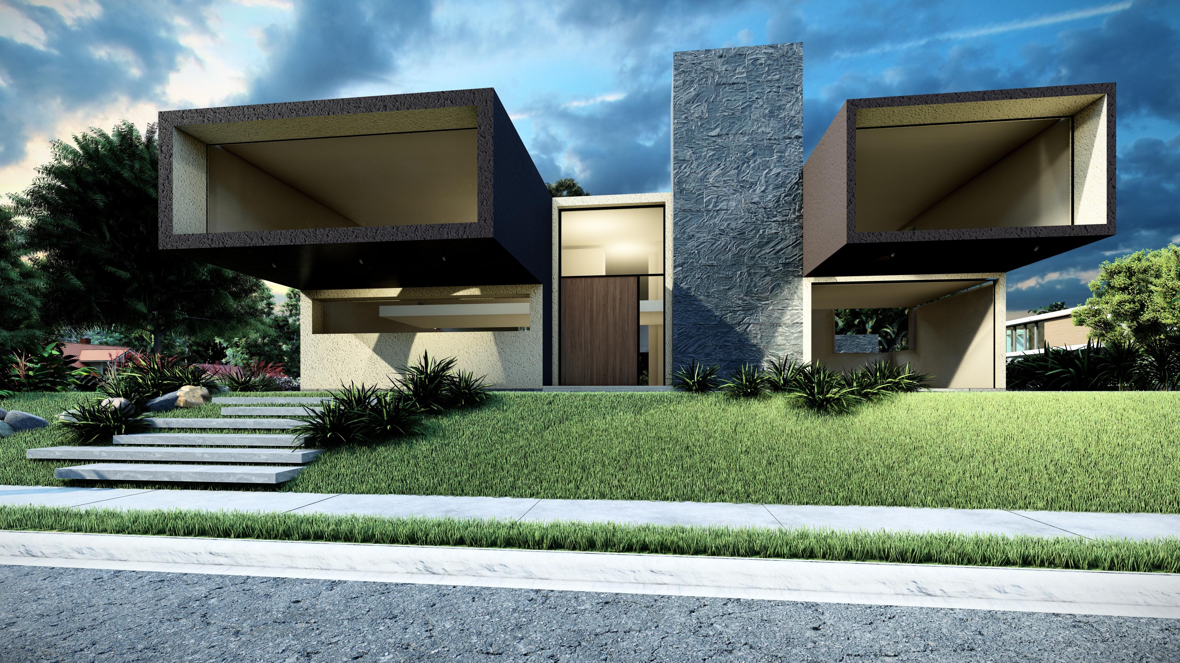 Vivienda · Country, render de proyecto en Villa Carlos Paz