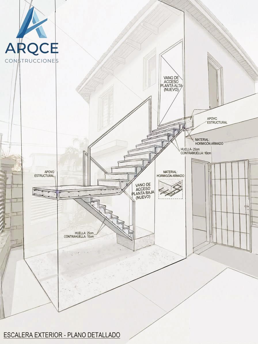 Escalera caracol, anteproyecto y diseño en Villa Carlos Paz, vista complementaria